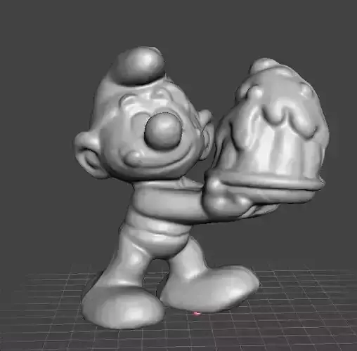 GREEDY SMURF 1980 PVC PLASTIC FIGURE MINIATURE TOY 3D print model