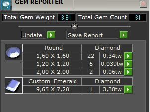 Emerald Diamond Octagonal Halo Ring 4372 3D print model_6