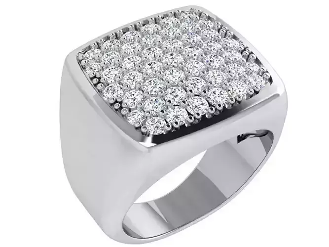 Square Pave Ring 4383