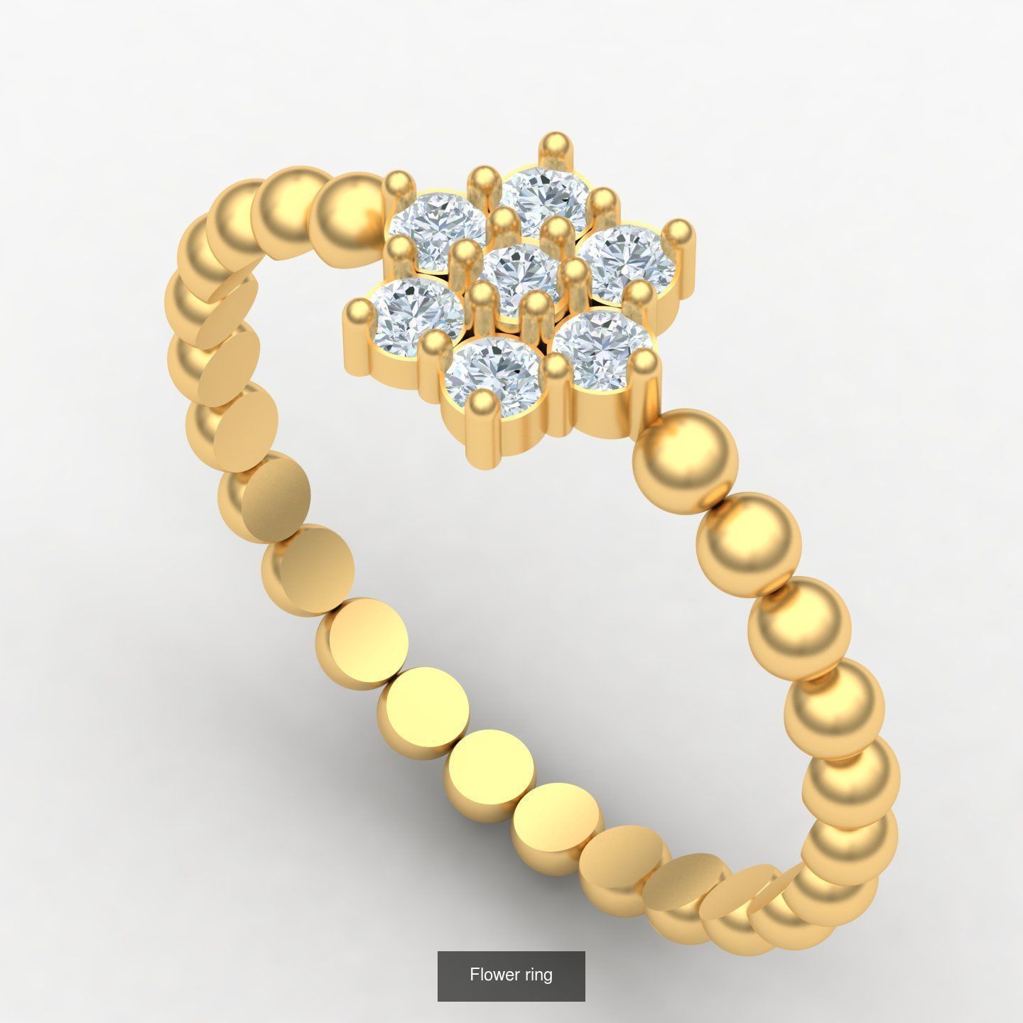 beaded wonam rings 3D Model Collection_1
