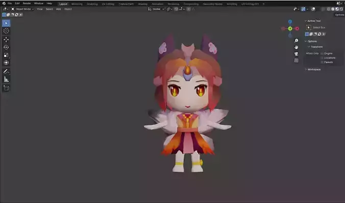 Foxy Girl-mini character for game