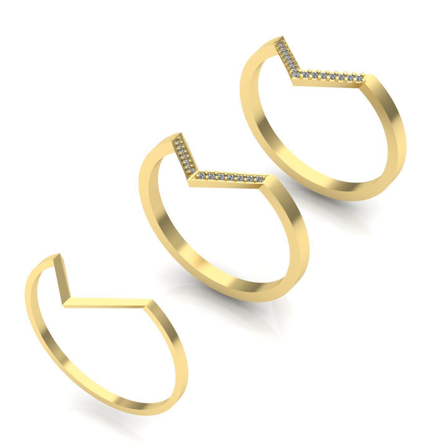 triangular ring 3D print model_2