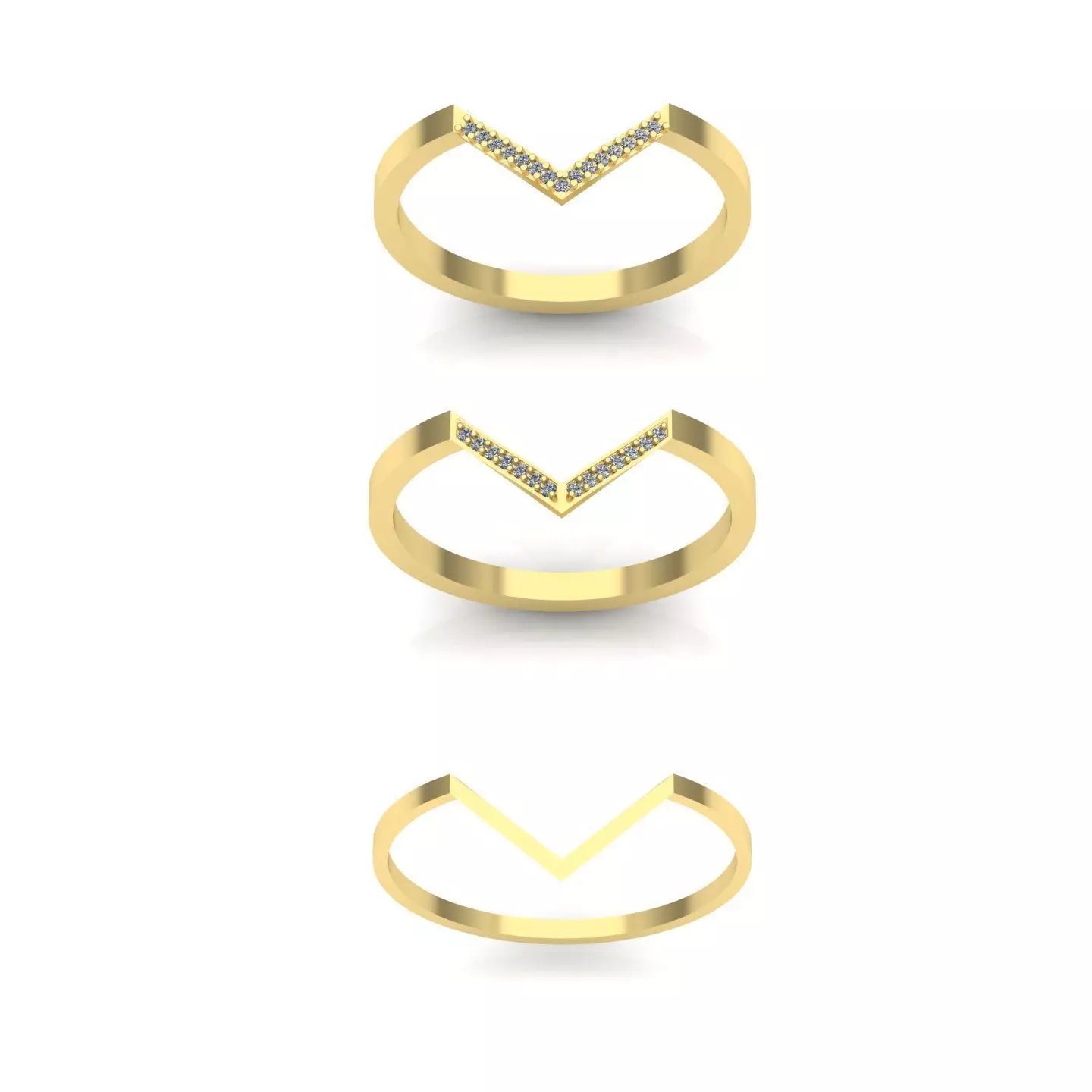 triangular ring 3D print model_0