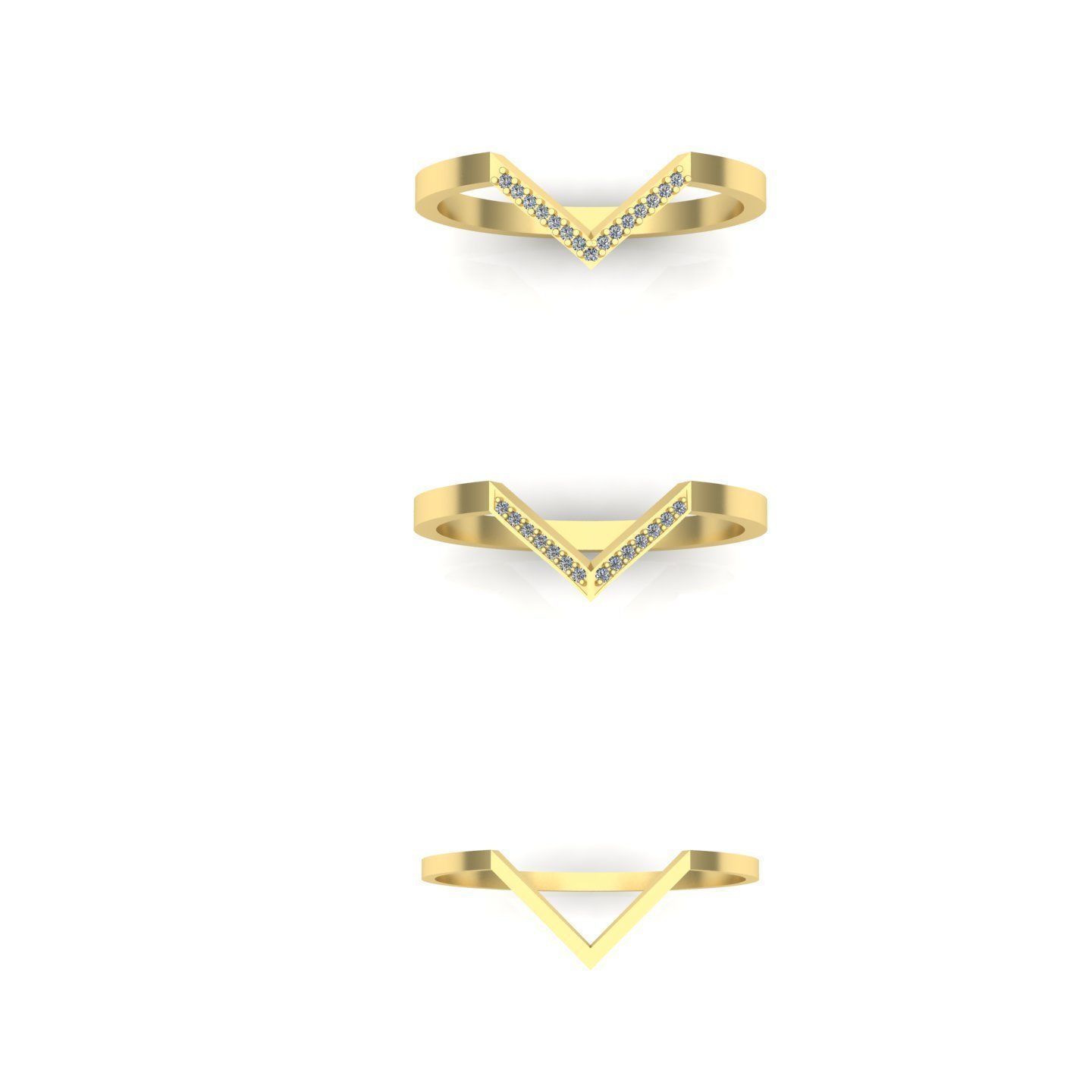 triangular ring 3D print model_3