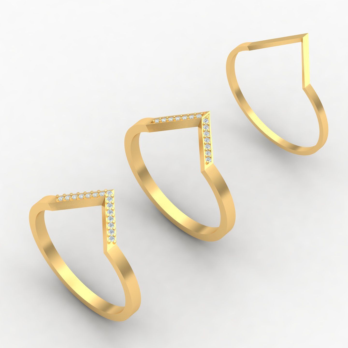 triangular ring 3D print model_1