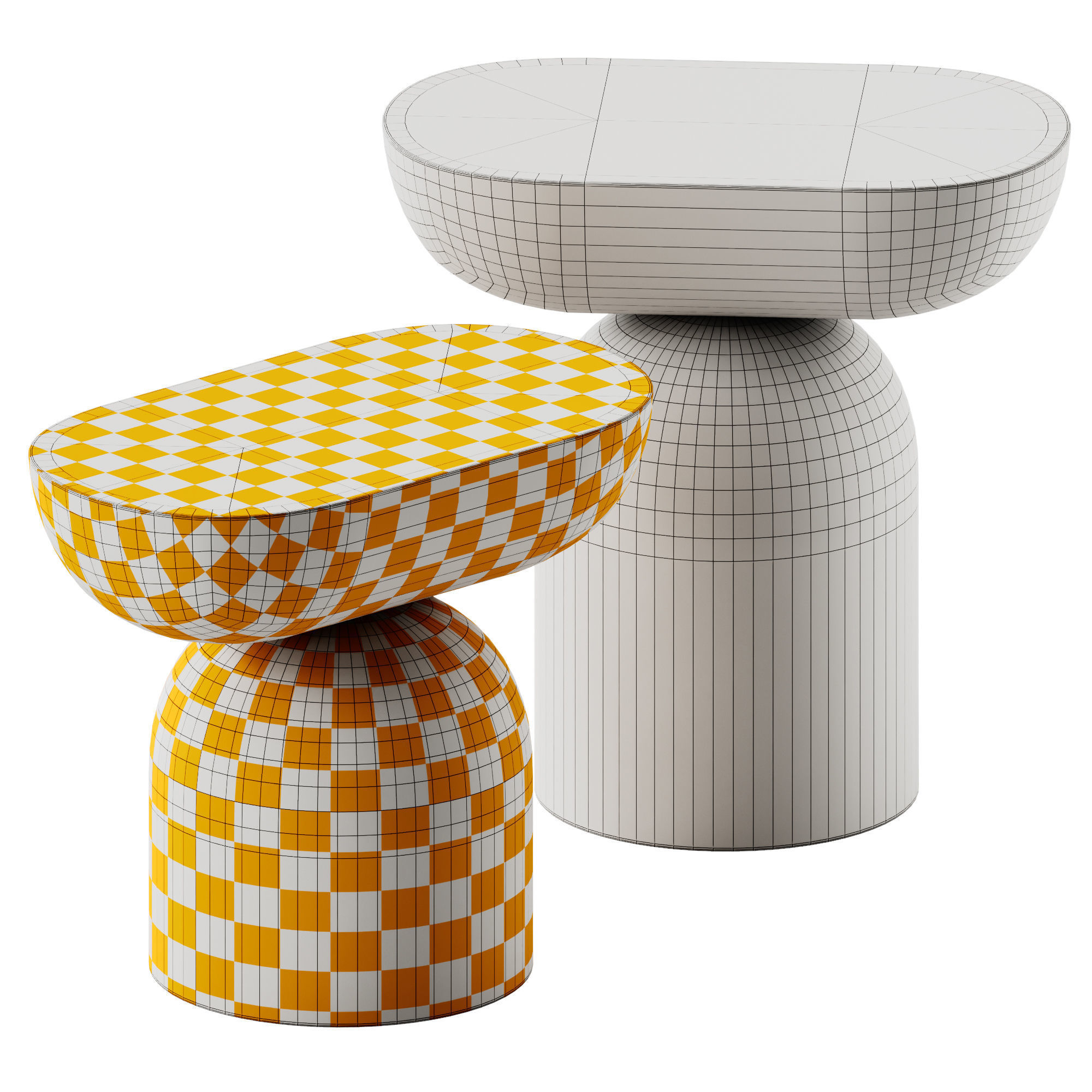 Cleave Side Table Solid Wood 3D model_4