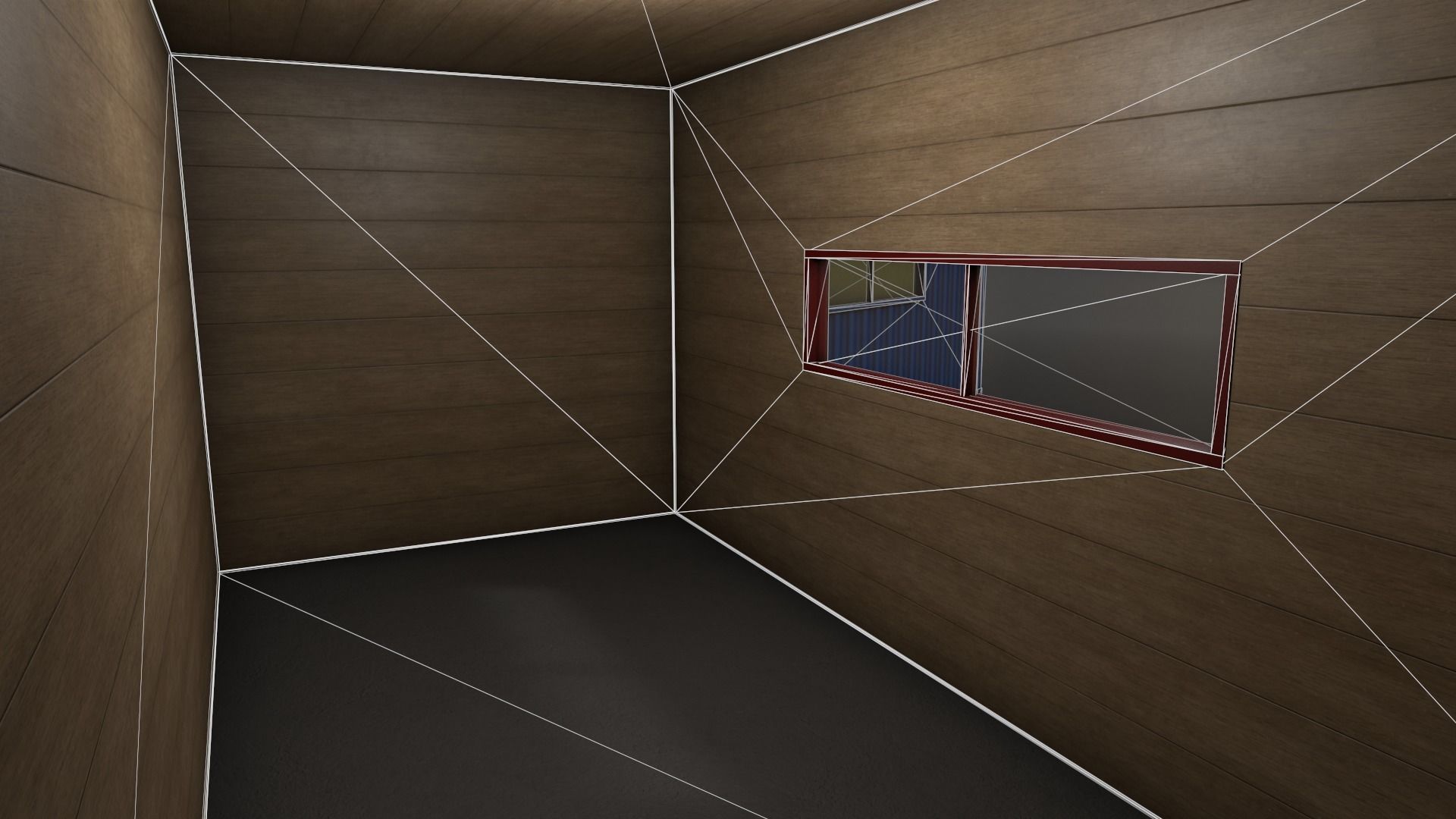 PBR Container House BA 20ft V5 Low-poly 3D model_13