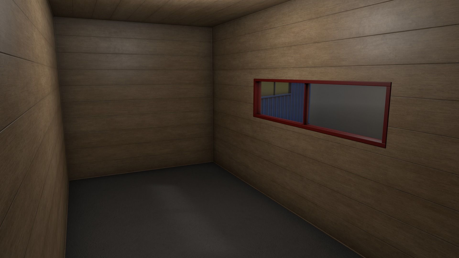 PBR Container House BA 20ft V5 Low-poly 3D model_12