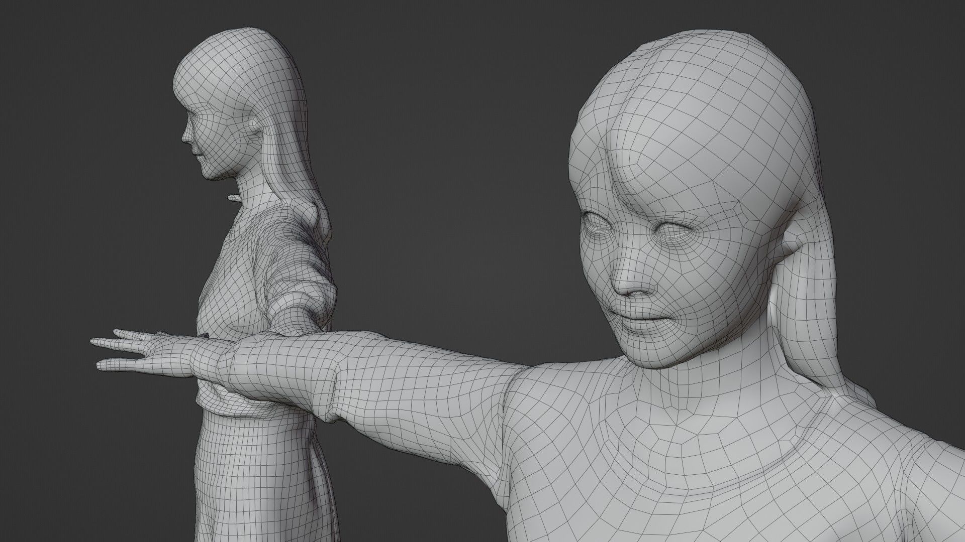 Asian woman Animation3D 170 Hina Low-poly 3D model_3