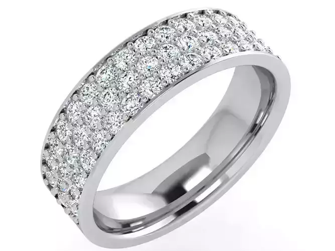 3 Row Diamond Ring 4402