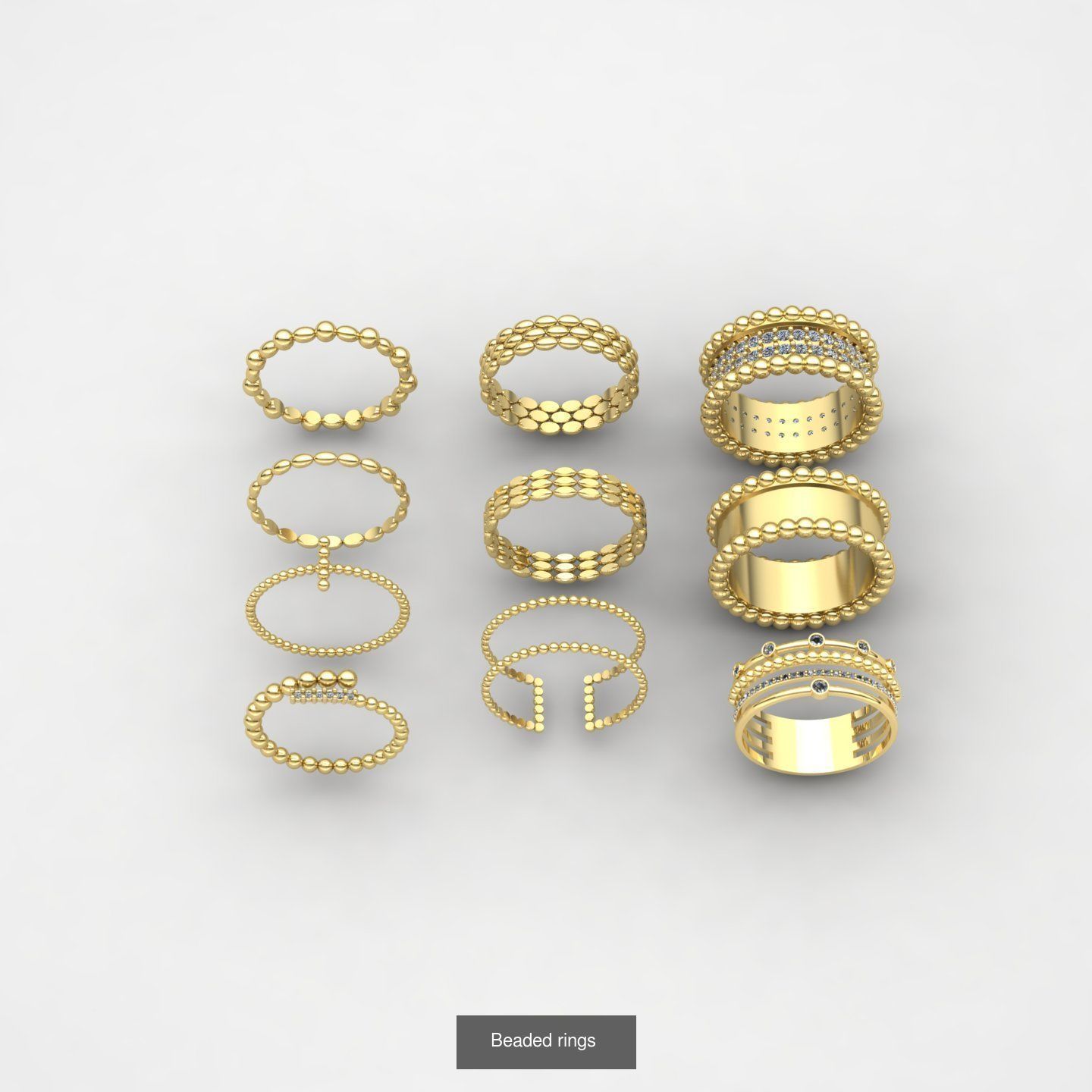 minimalism rings 3D Model Collection_11