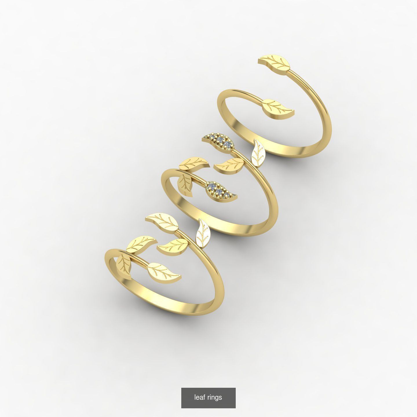 minimalism rings 3D Model Collection_9
