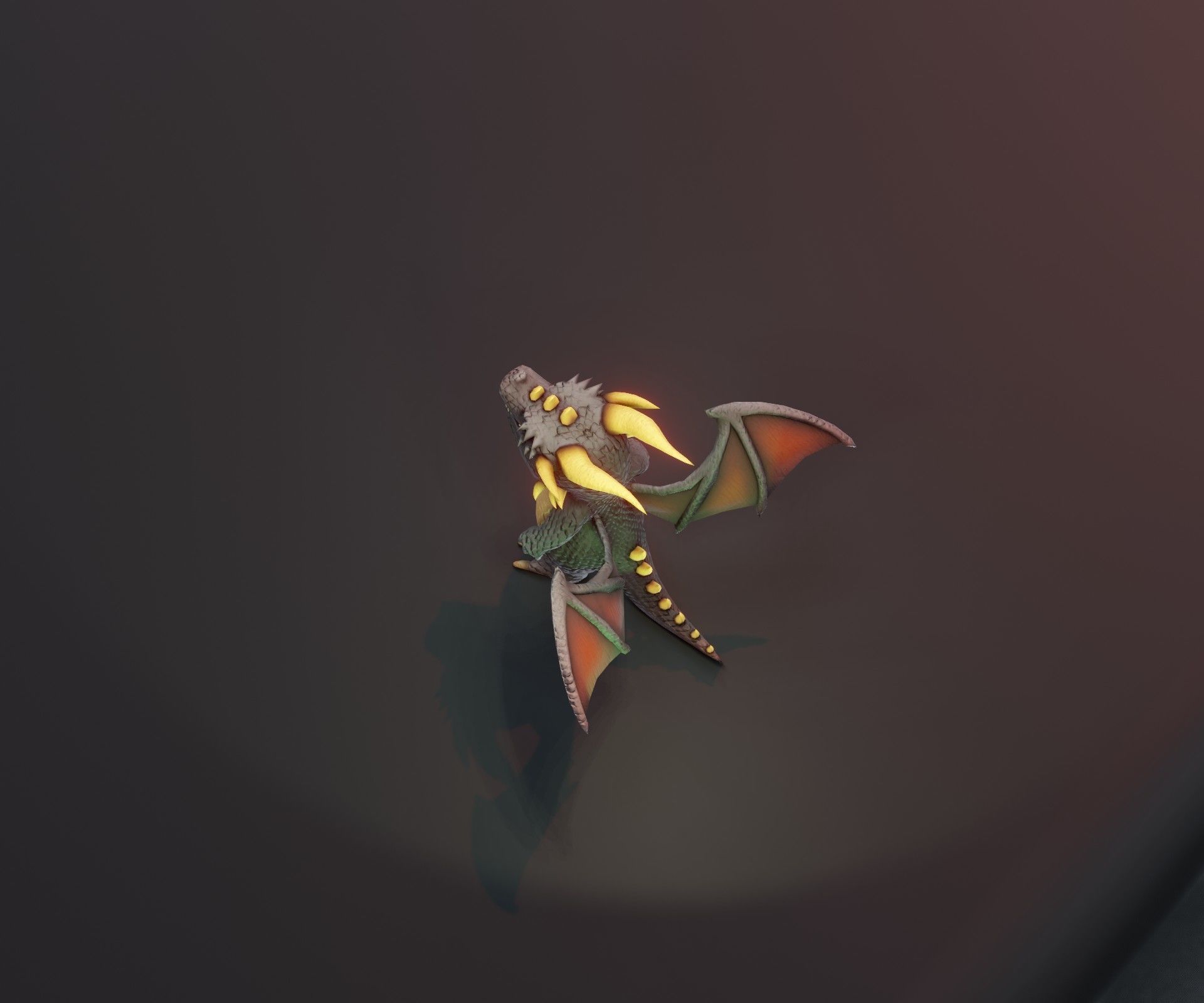 Cartoon Black Dragon 3D Model Low-poly 3D model_16