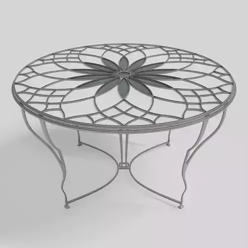 Table -Art Deco Old Flower Design