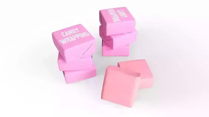 Candy with candy wraps composition 01