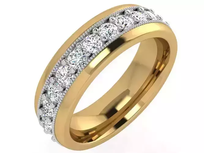 Round Row Diamond Ring 4412