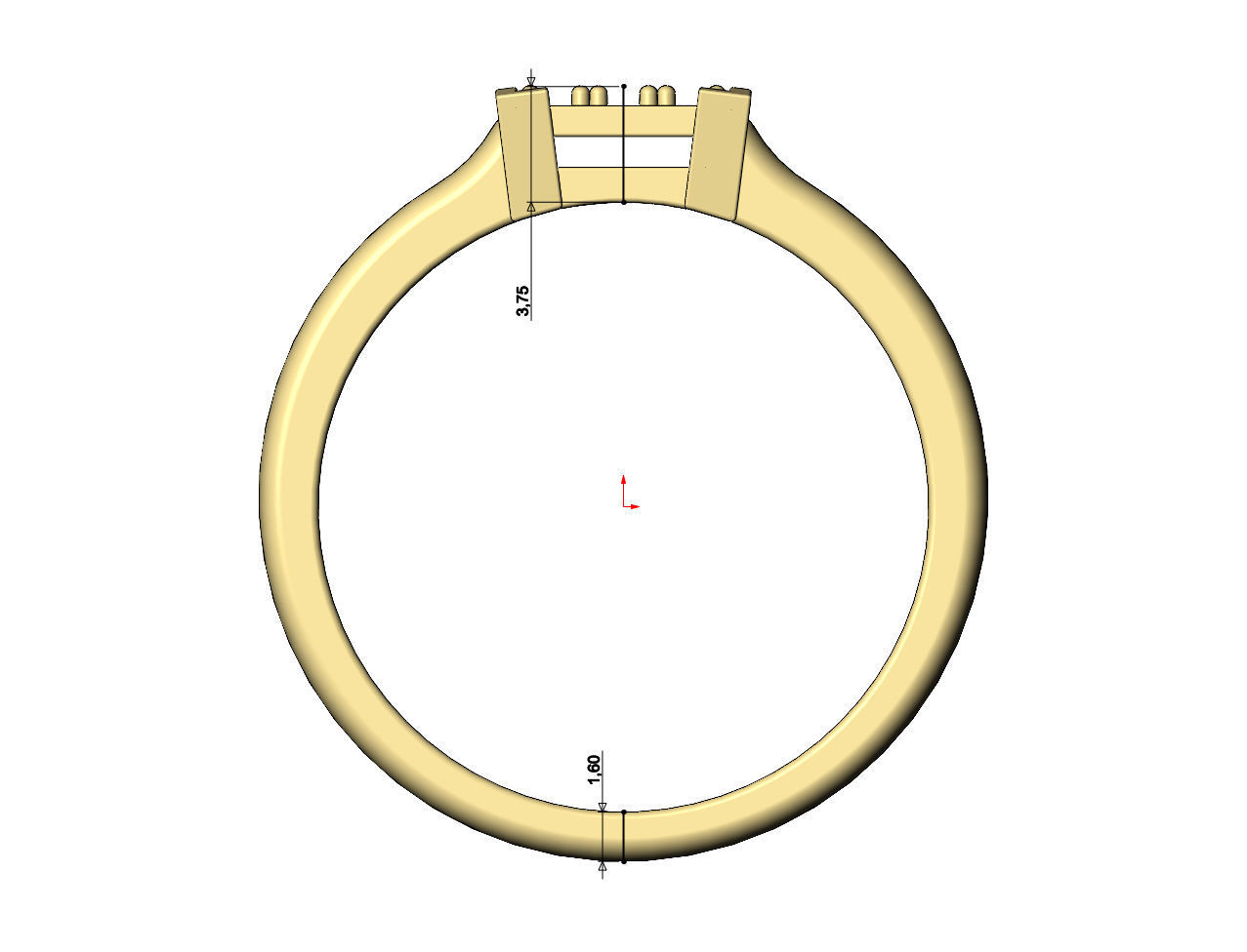 Square bezel cluster diamond ring Us sizes 5to10 3D print model_7