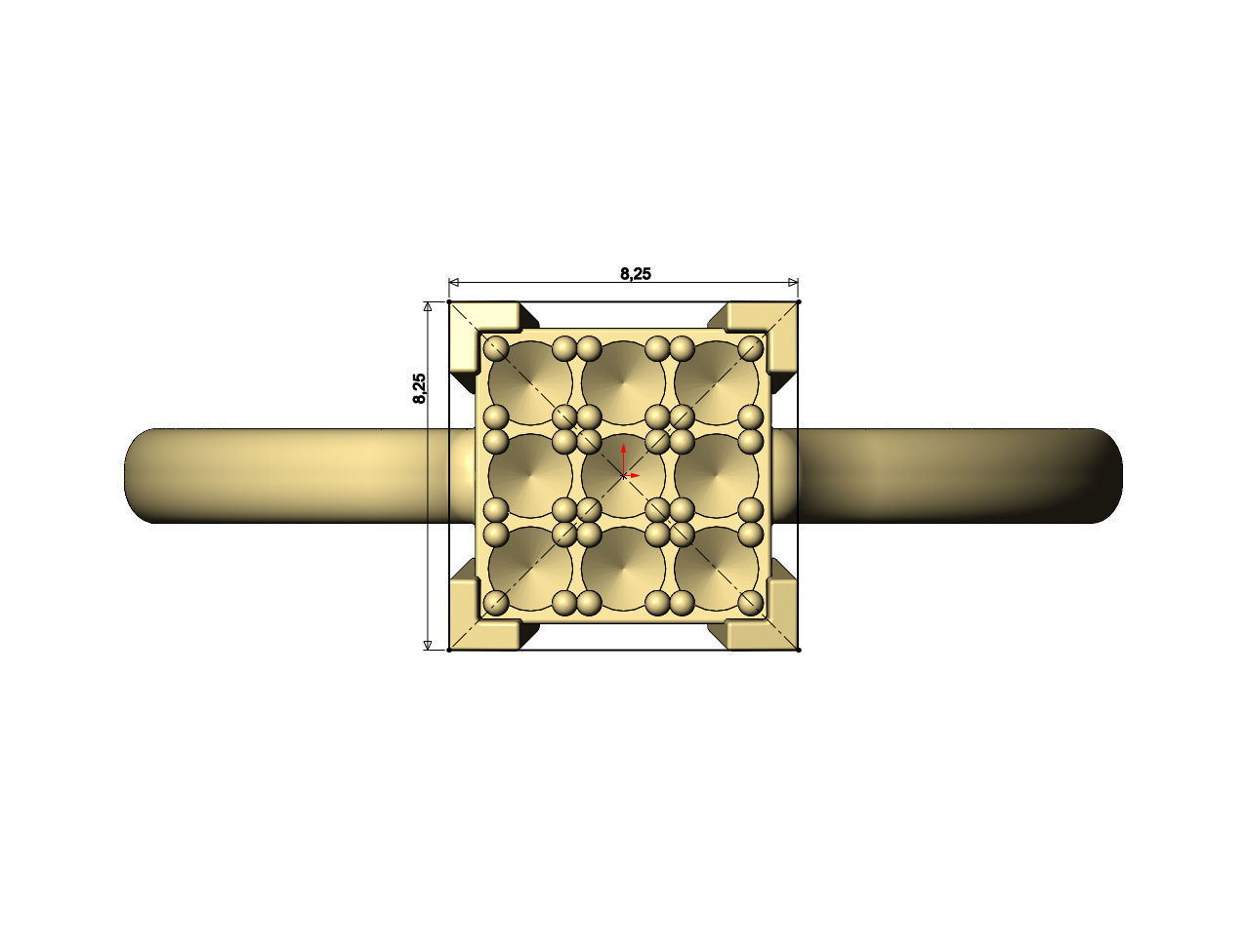 Square bezel cluster diamond ring Us sizes 5to10 3D print model_8