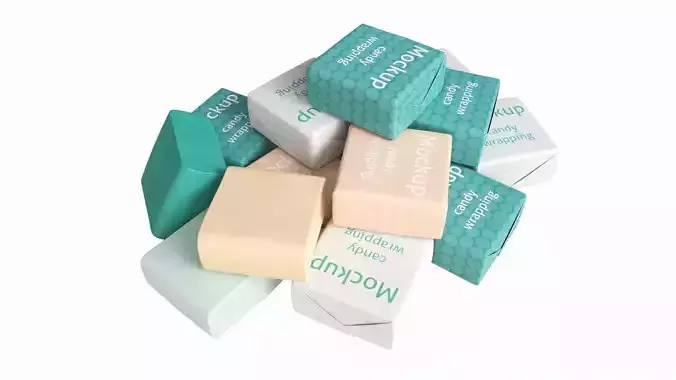 Candy with candy wraps composition 02