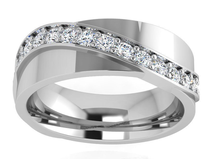 Diamond Wave Ring 4414 3D print model_2