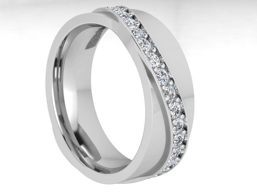 Diamond Wave Ring 4414 3D print model_3