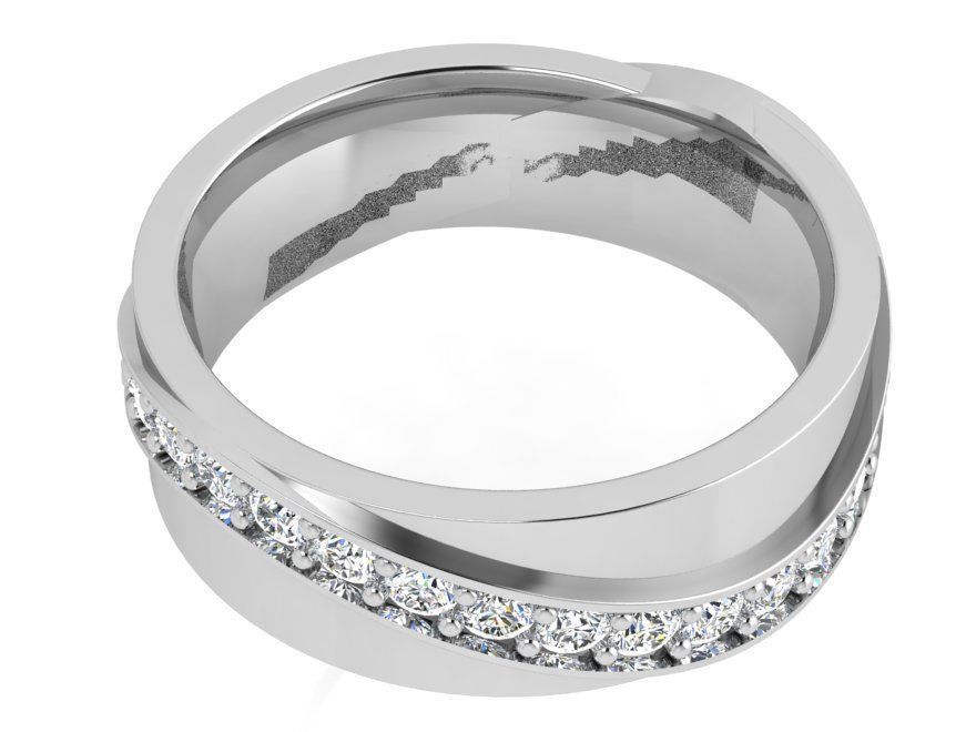 Diamond Wave Ring 4414 3D print model_4