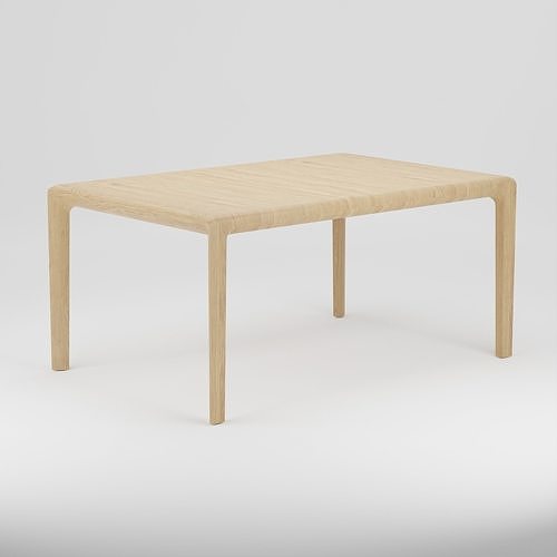 Wooden Dining Tables 3D Model Artisan Invito 3D model