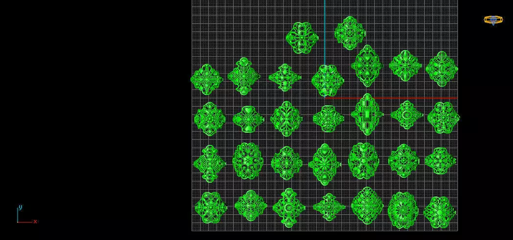 30 rings 3D print model_0