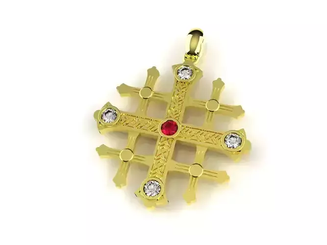 Jerusalem Cross Printable Model