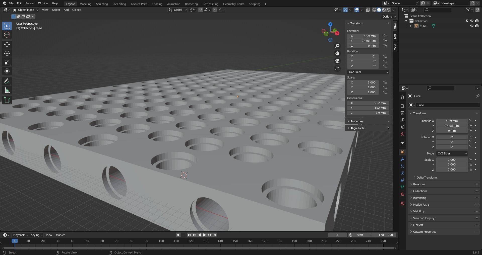 Lego Technic Pro Base plate 11 x 19 - grid panel for Mindstorms 3D print model_4