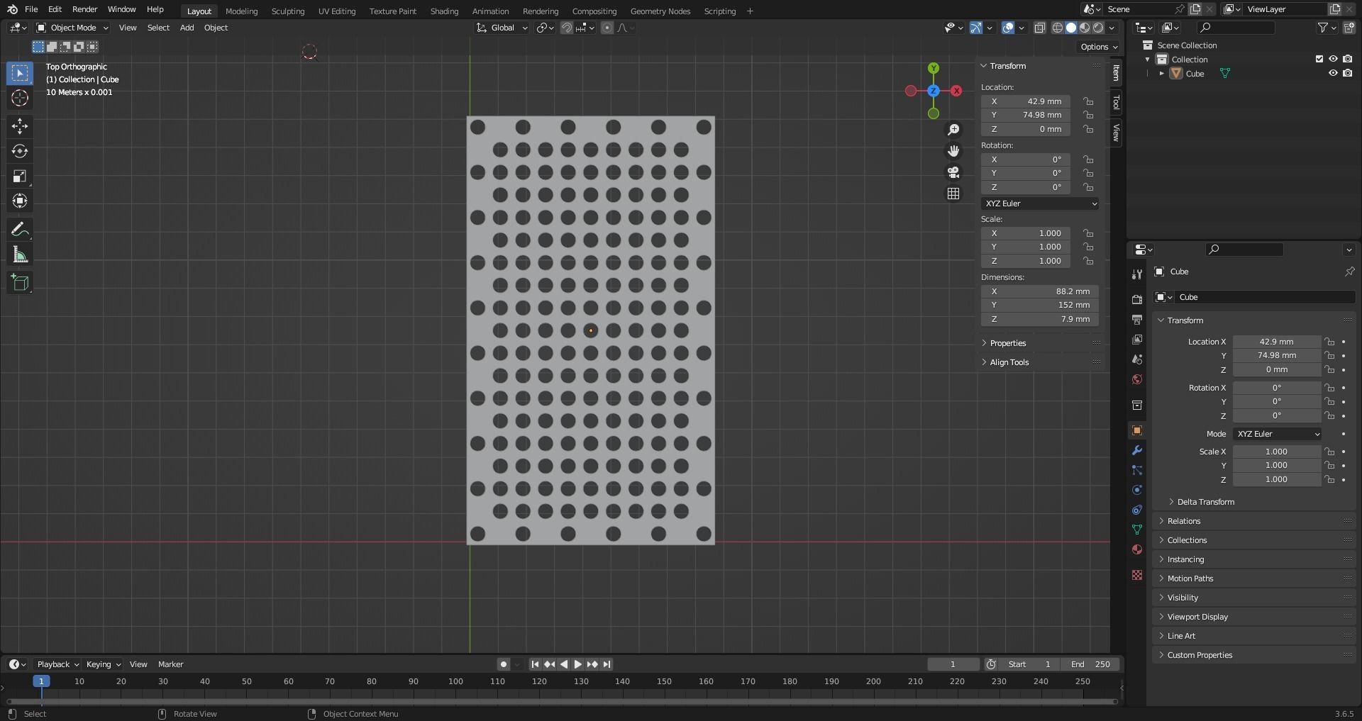 Lego Technic Pro Base plate 11 x 19 - grid panel for Mindstorms 3D print model_2