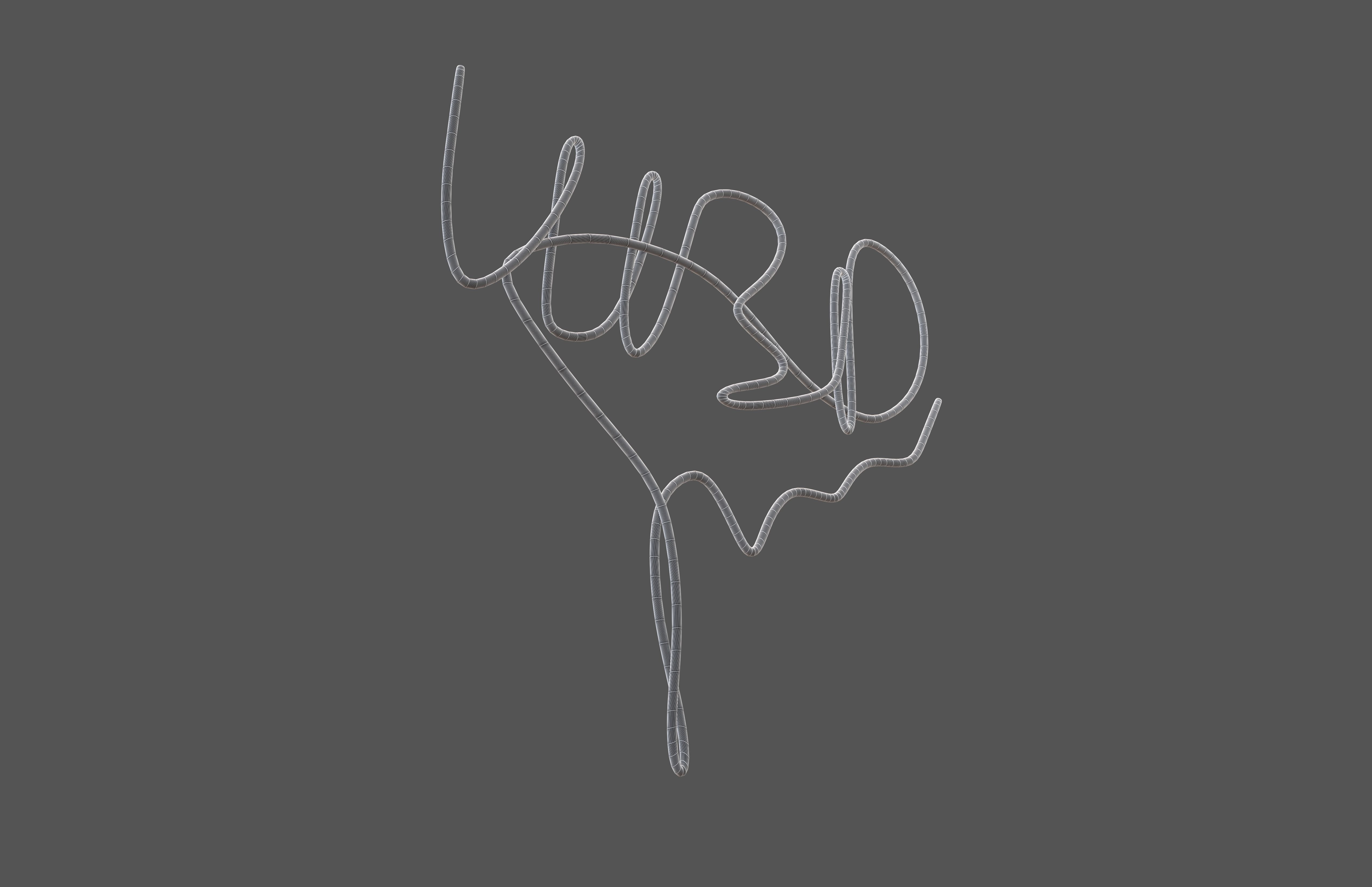 Happy Birthday Line Decoration V1 003 Low-poly 3D model_7