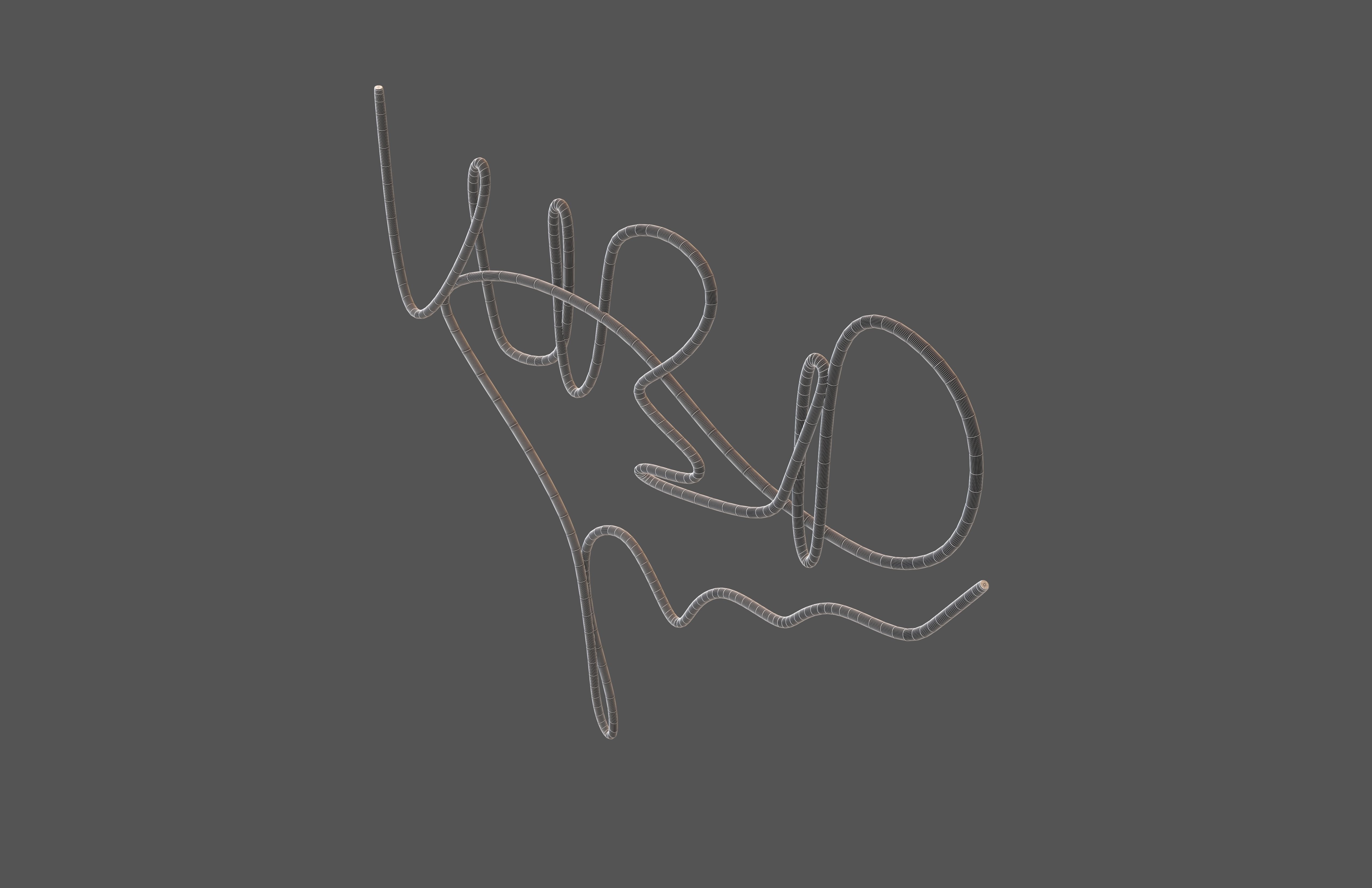 Happy Birthday Line Decoration V1 003 Low-poly 3D model_4