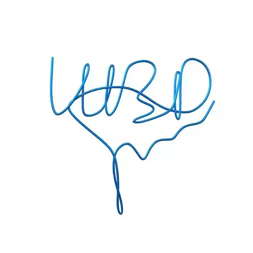 Happy Birthday Line Decoration V1 006 Low-poly 3D model