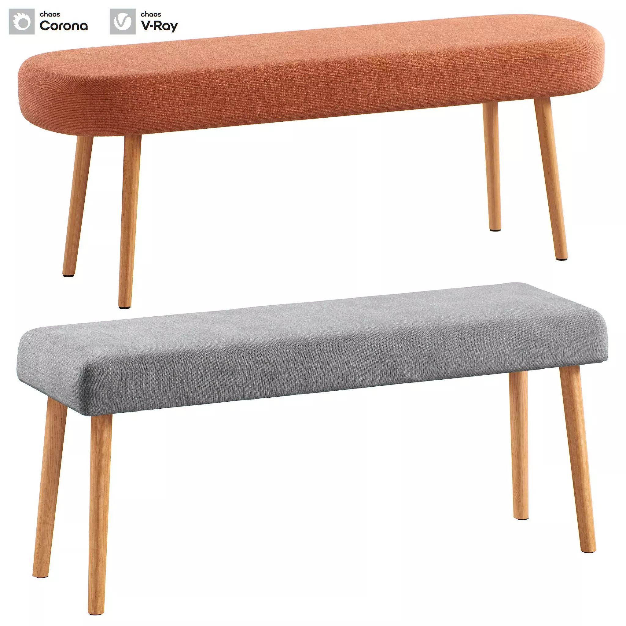 La Redoute Interieurs Semeon Ottomans Set 100 part 2 3D model_0