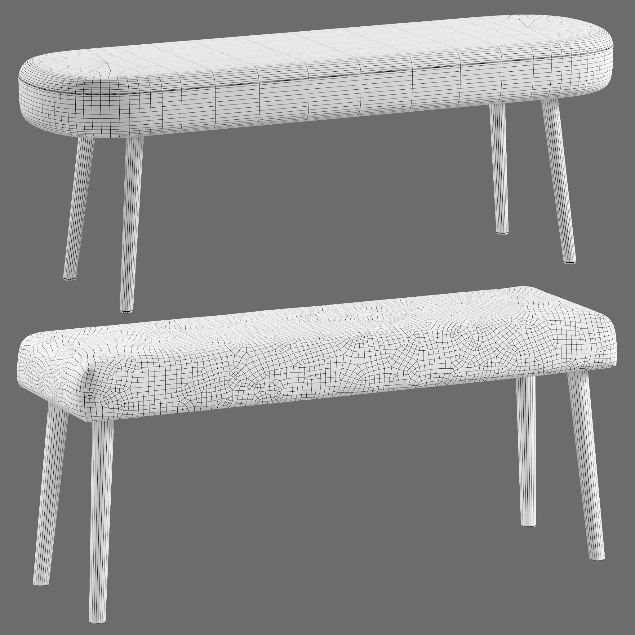 La Redoute Interieurs Semeon Ottomans Set 100 part 2 3D model_1