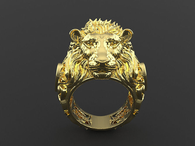 Lion ring 3D print model