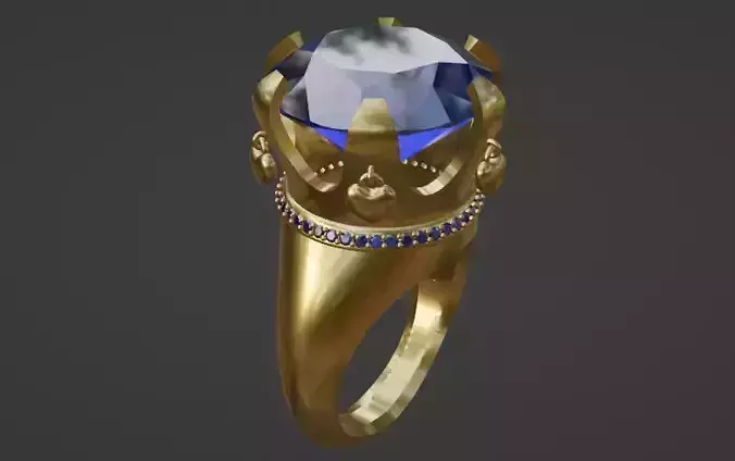 heart crown ring  3D print model