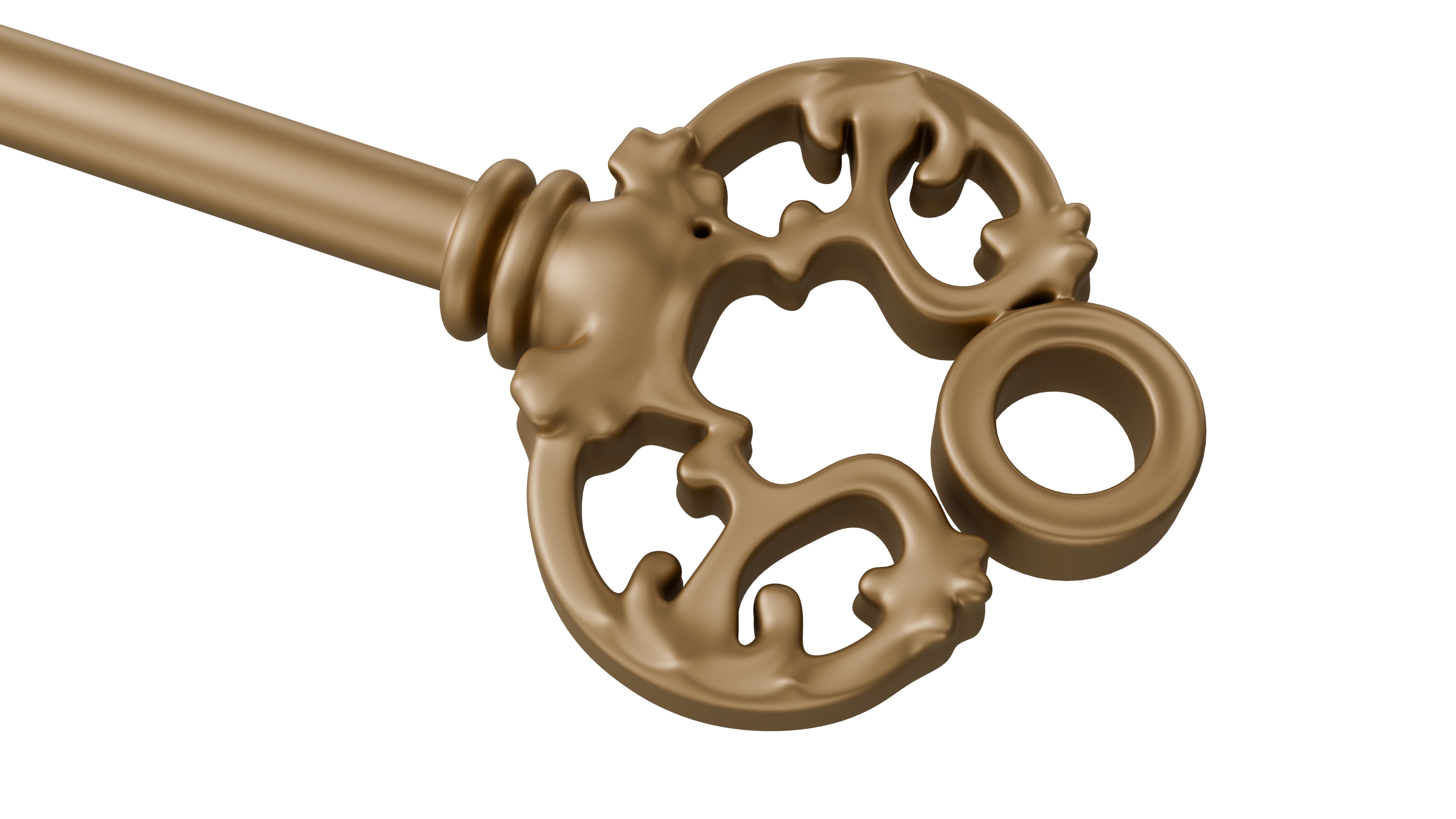  Antique Ornate Key 3D model_4