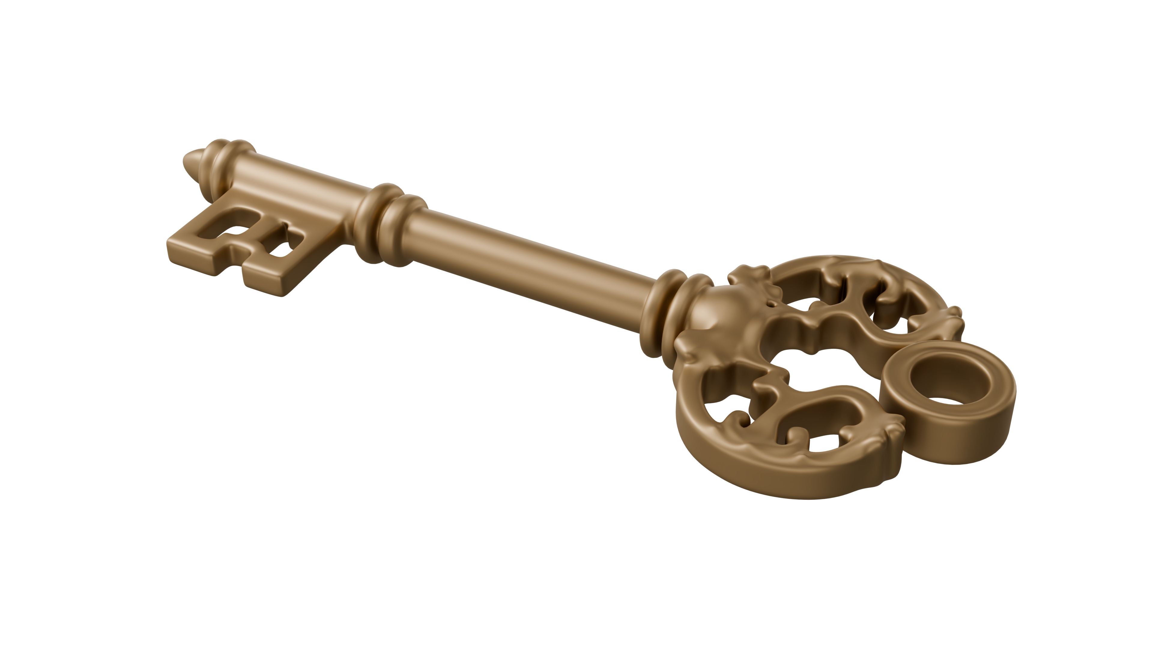  Antique Ornate Key 3D model_1