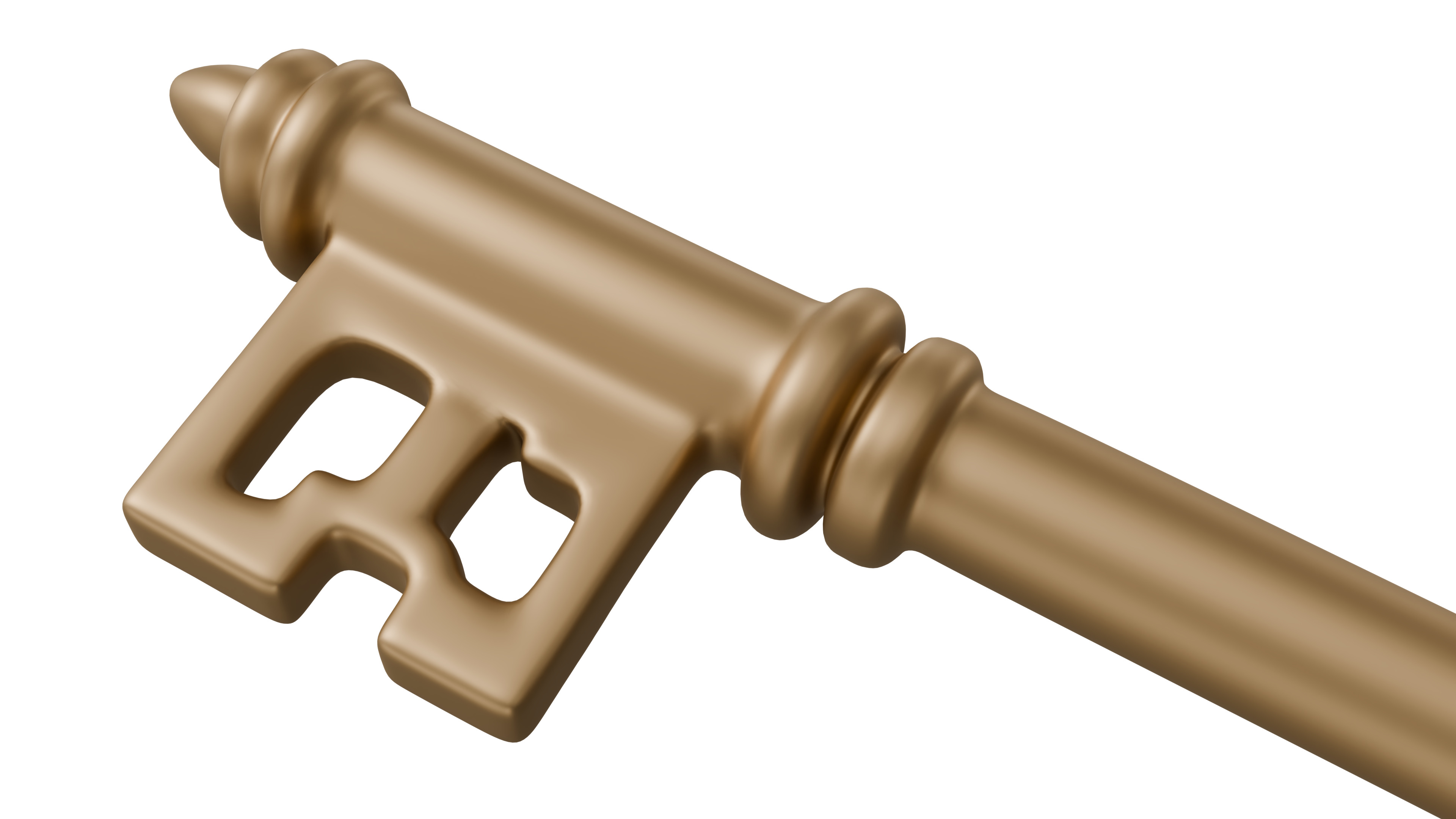  Antique Ornate Key 3D model_3