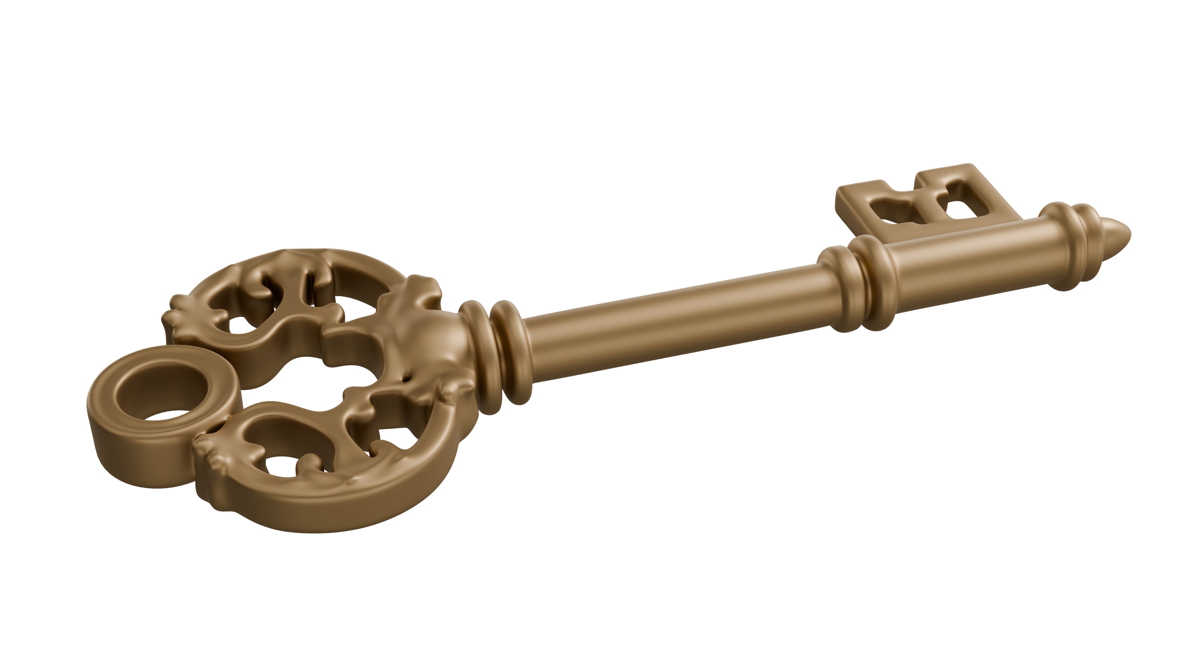  Antique Ornate Key 3D model_2