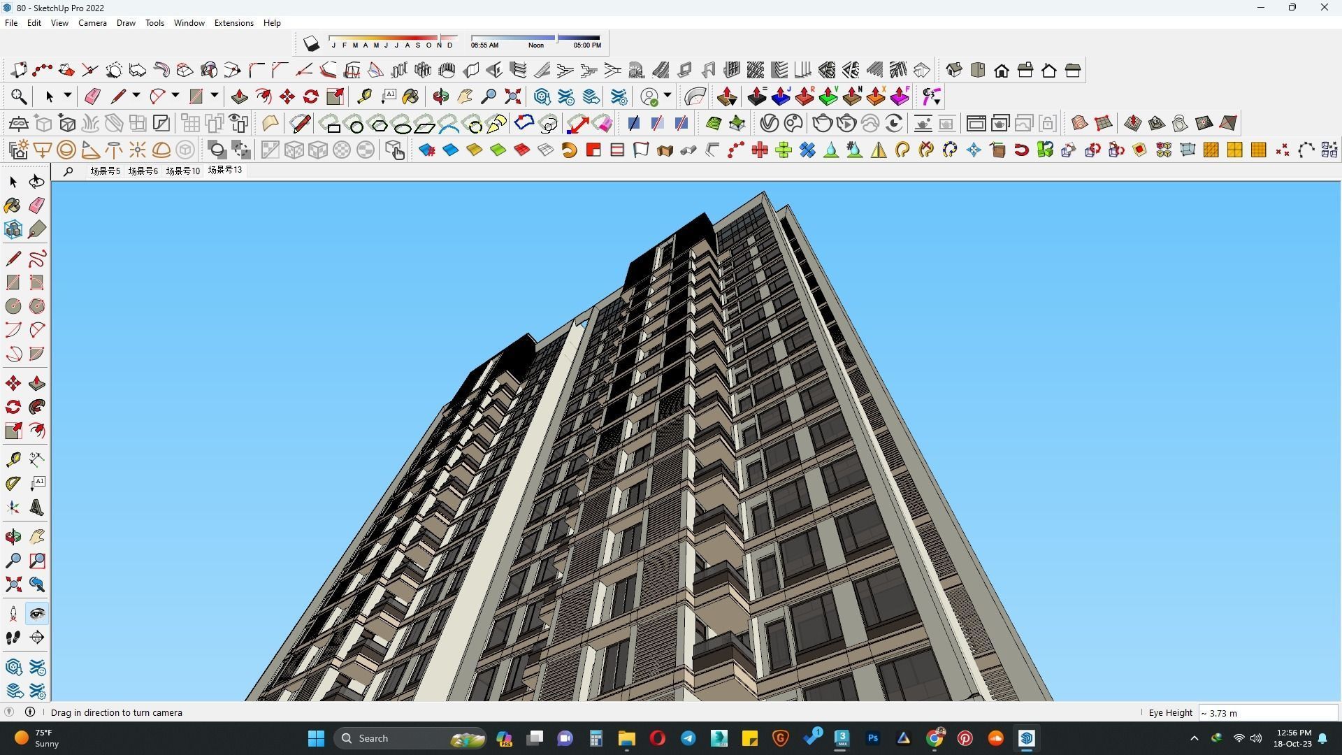 Minimalist commercial building 3D model_4