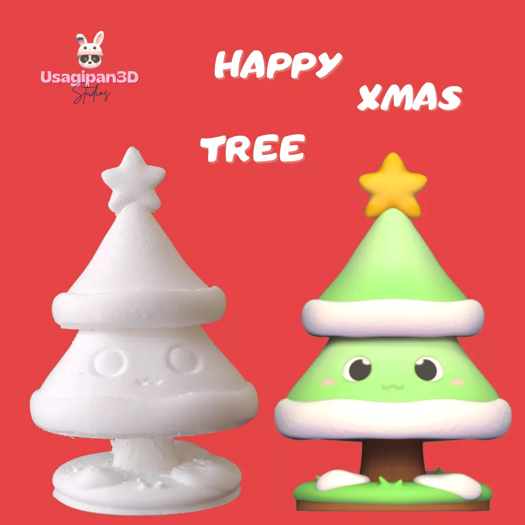 Happy Xmas Tree 3D print model_0