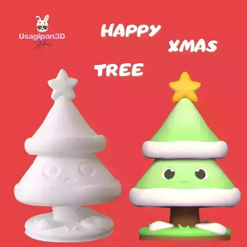 Happy Xmas Tree 3D print model