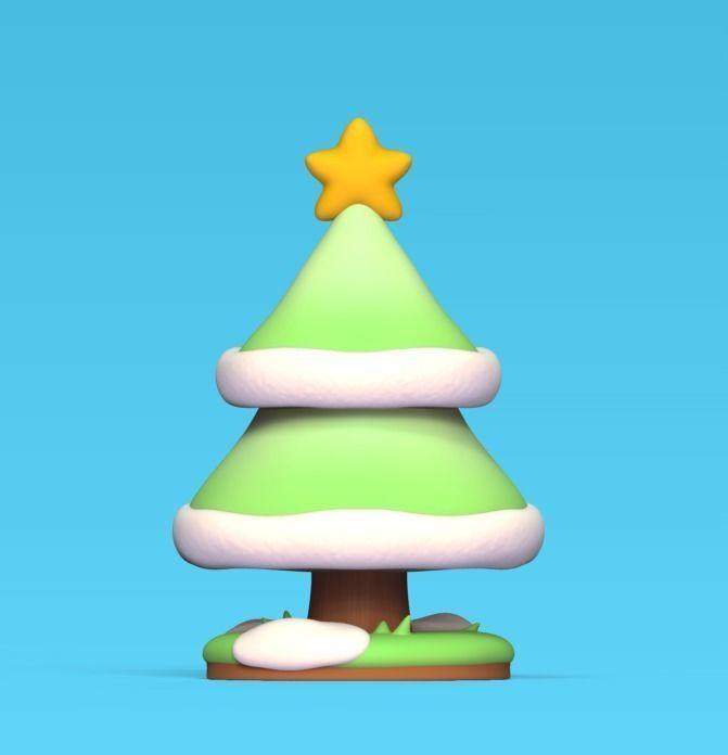 Happy Xmas Tree 3D print model_3