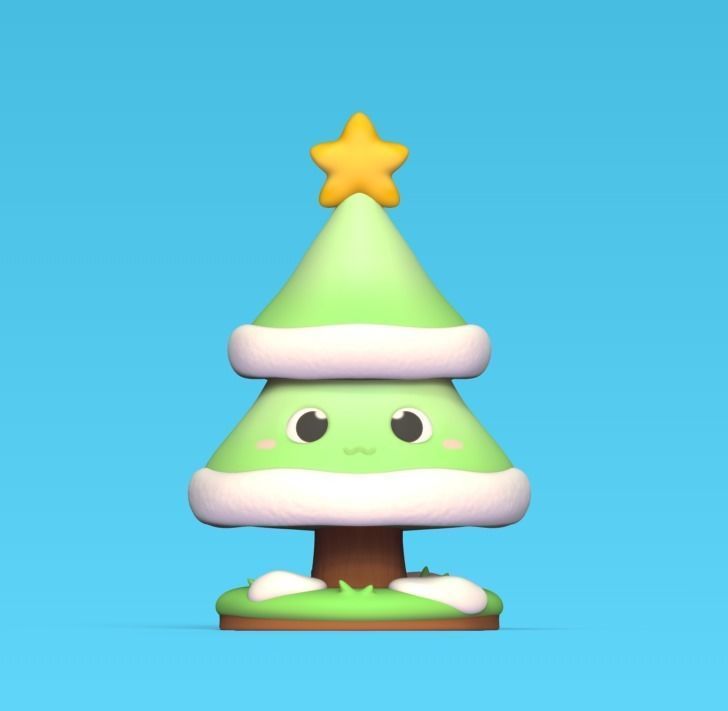 Happy Xmas Tree 3D print model_1