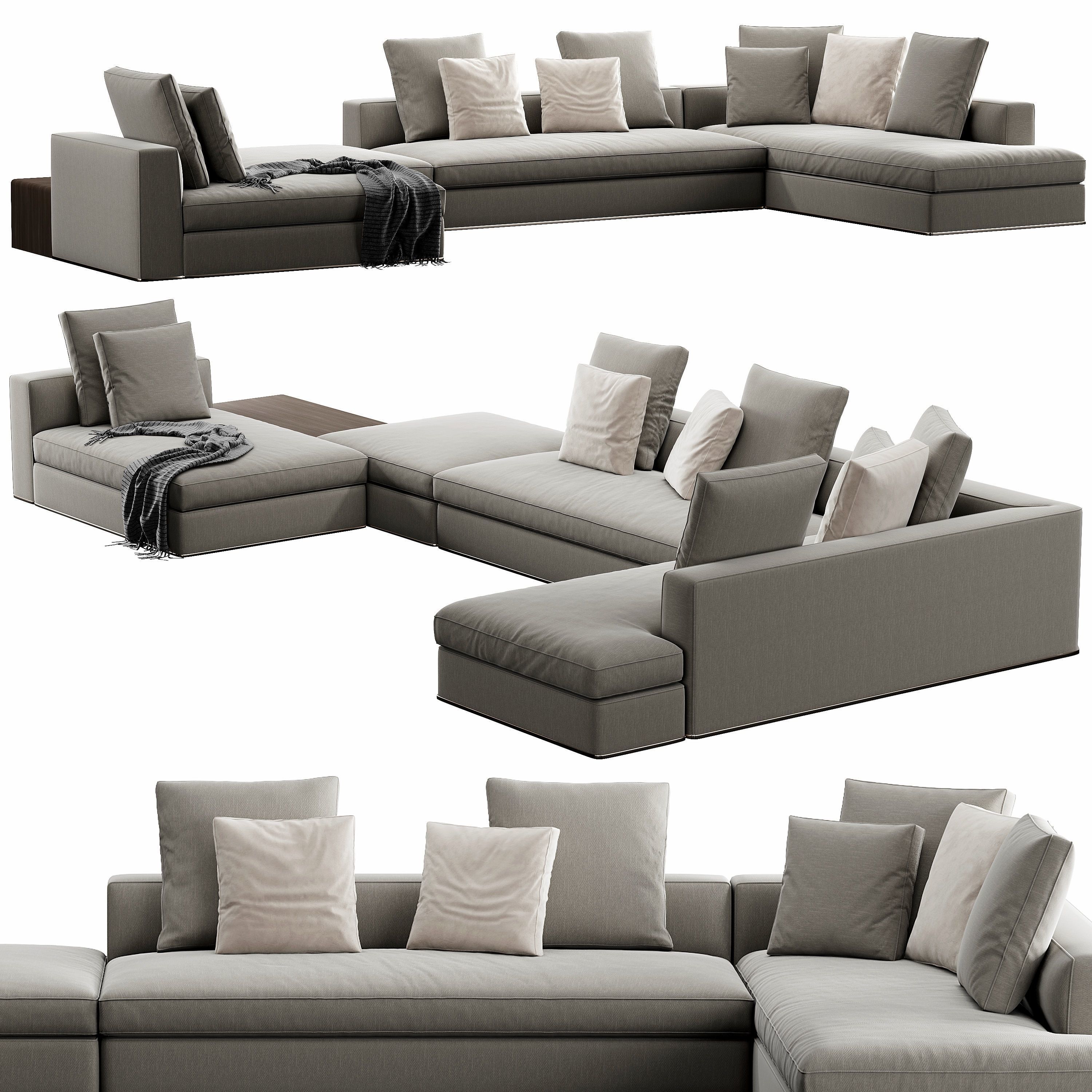 Powell SofaSet 3D model_2