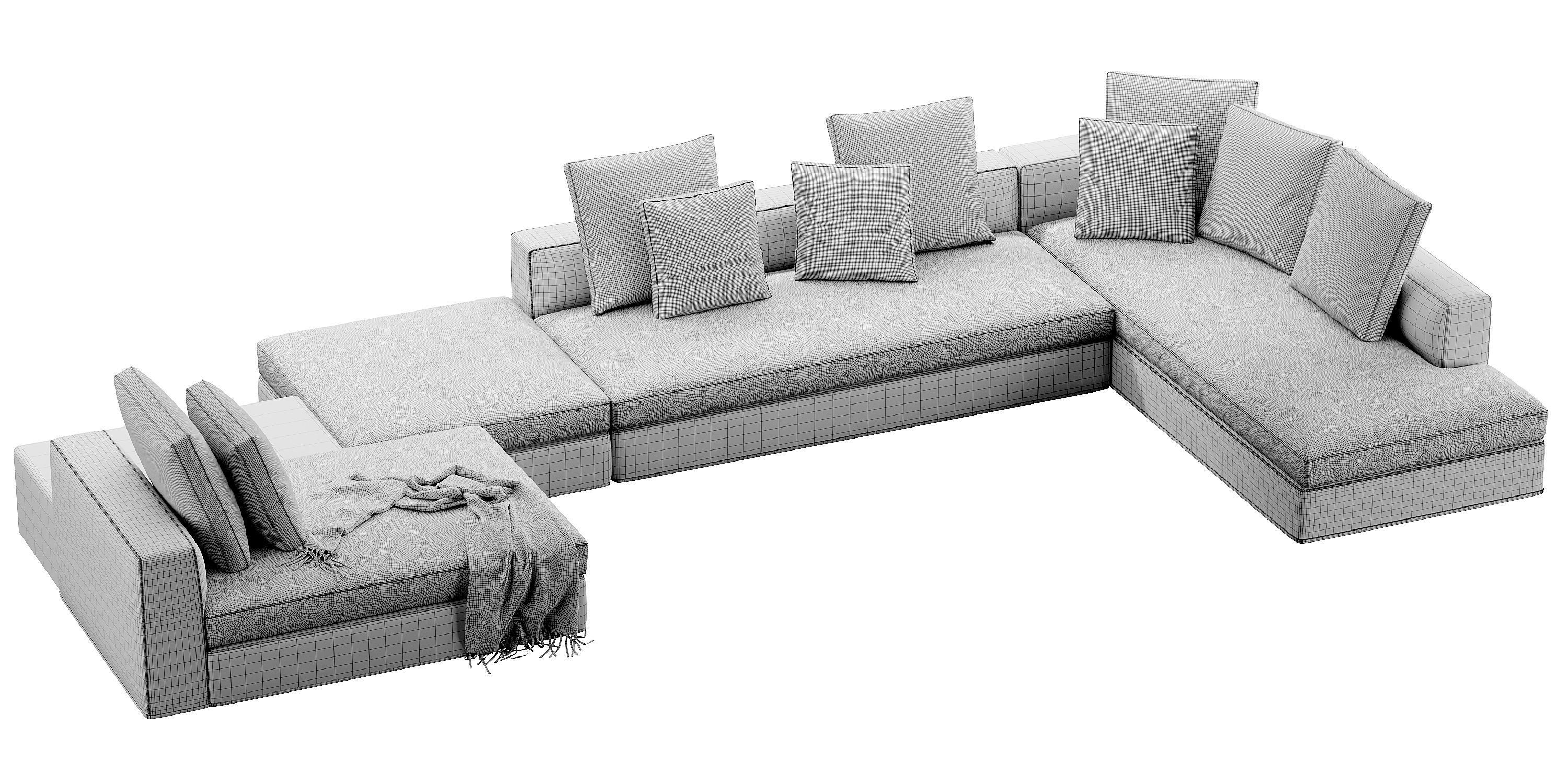 Powell SofaSet 3D model_14
