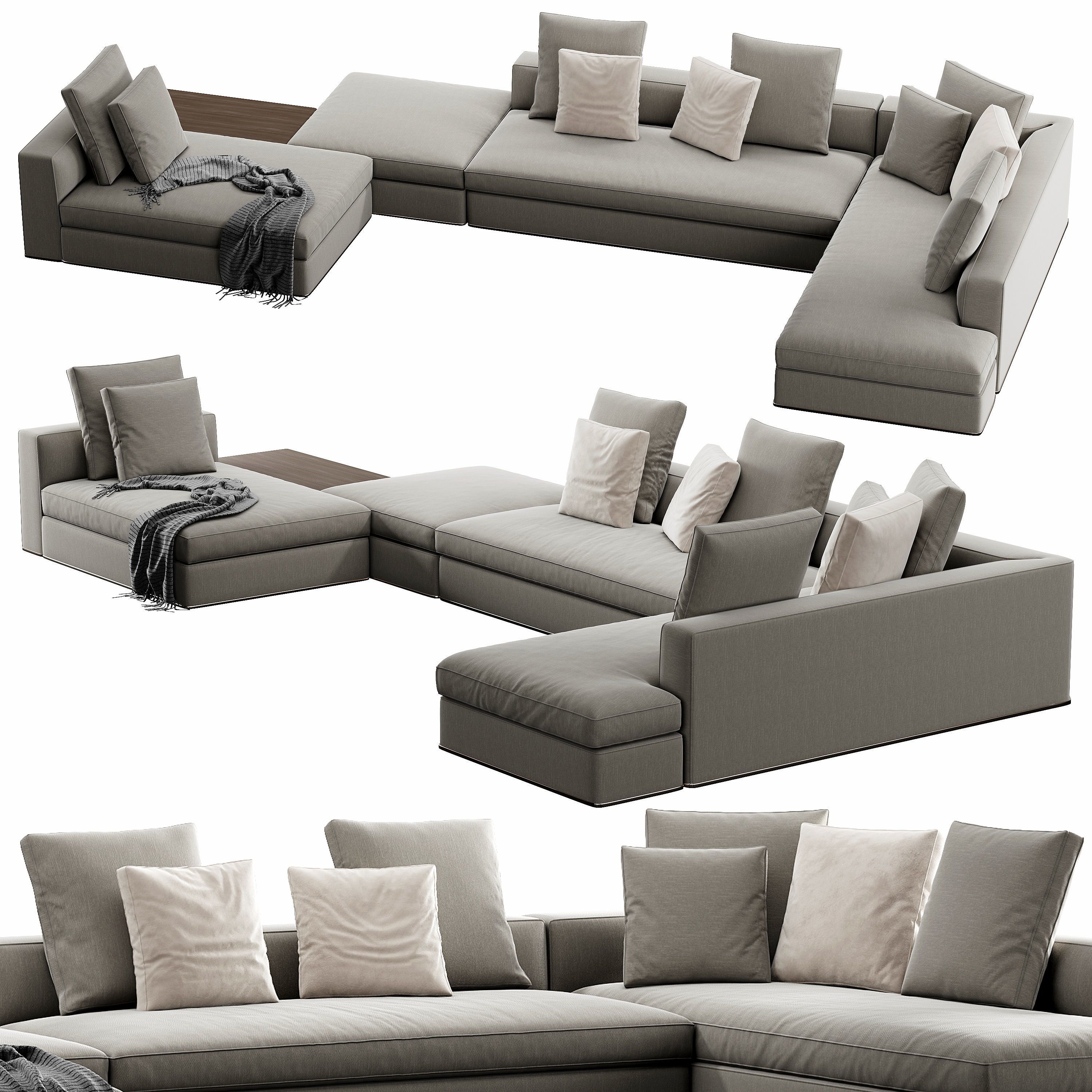 Powell SofaSet 3D model_4